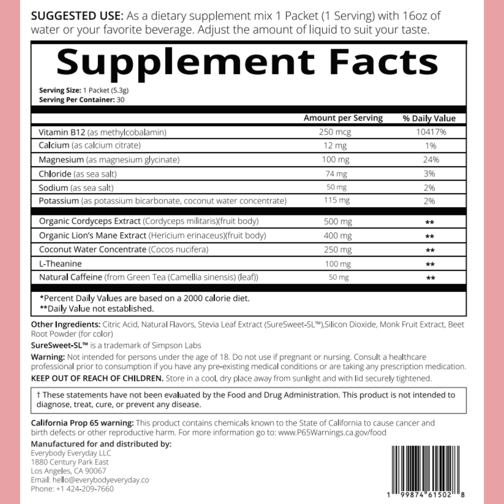 Strawberry Lemonade | Hydration Energy Focus Stick